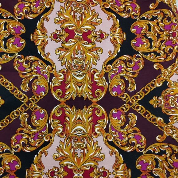 @ Worthinton sz 8 Pencil Skirt Pink Black Gold - Picture 3 of 6